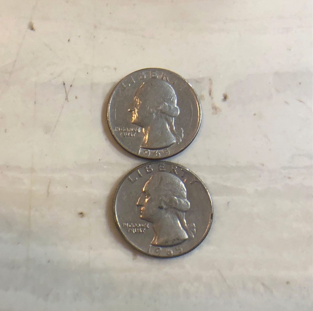 1965 25C Washington Quarter DDO/DDR error(NO MINT MARK)