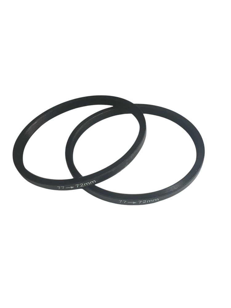 77mm to 72mm Step-Down Ring – Metal Filter Adapter – New