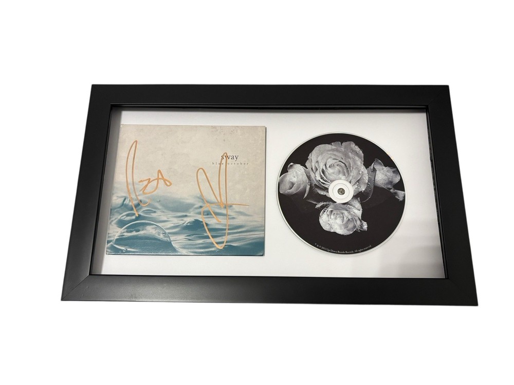 BLUE OCTOBER SIGNED AUTOGRAPH x2 SWAY FRAMED MATTED CD JUSTIN RYAN JSA CERT COA