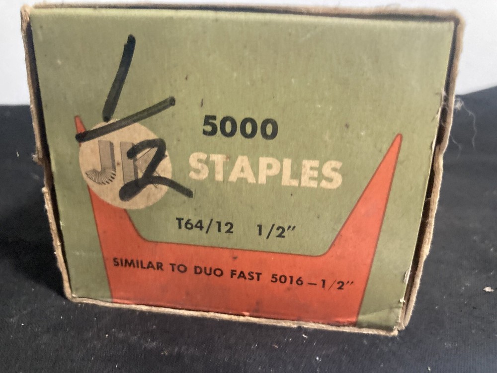 1/2” staples T64 / 12 5000 count Josef Kihlberg See Notes Partial Box