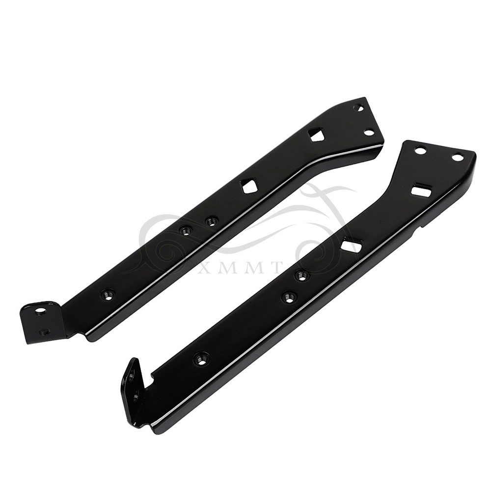 Black Saddlebag Fender Rail Support Brackets For Harley Electra Glide EFI FLHTI