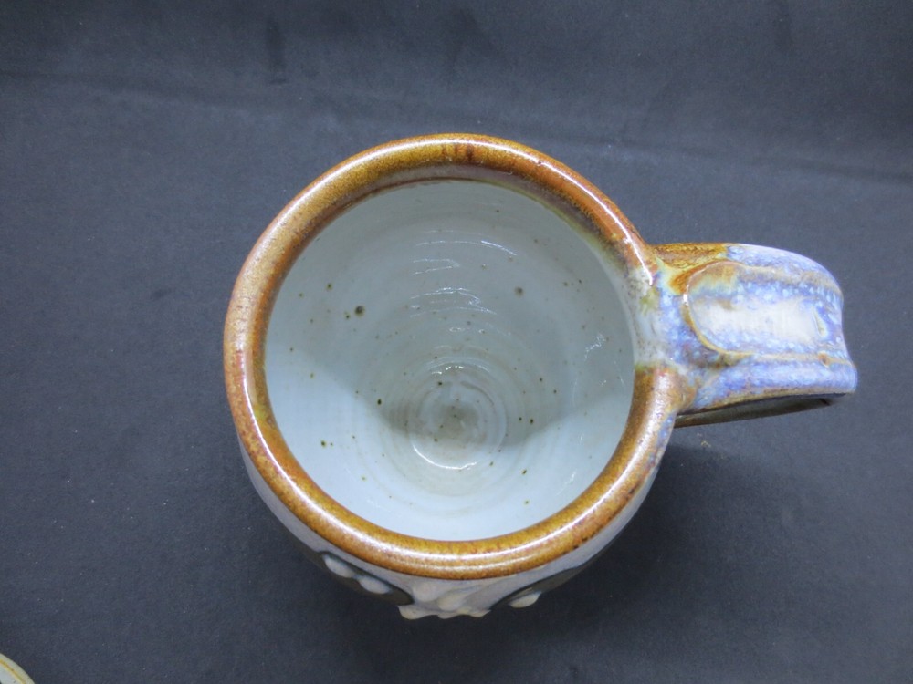Vintage Handmade Pottery Mug 4" - Marked on Bottom