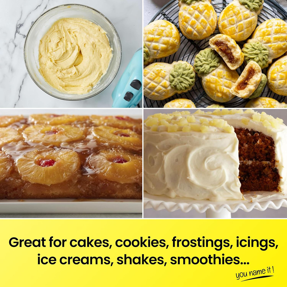 LorAnn Pineapple Bakery Emulsion, 4 oz - Intense Pineapple Flavor Extract for Ba