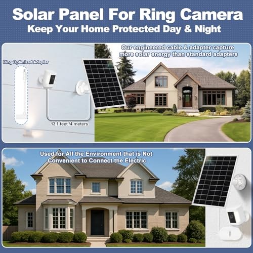 [8W Ultra-Output] 1 Pack Solar Panel for Ring Camera Battery Models - 33%