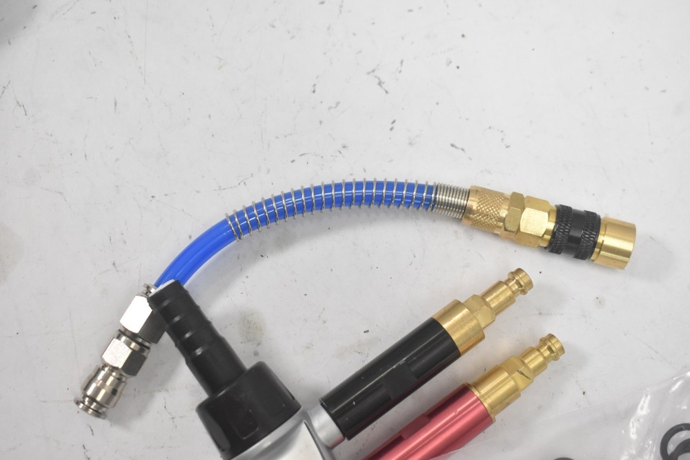 Air Fluid Transfer System Replacement Tools Coiled Air Hose Red/Blue/Orange