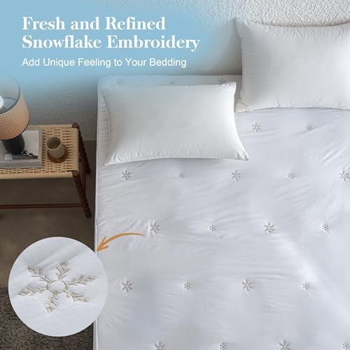 Size Mattress Pad Protector, 100% Cotton Top Cooling Breathable King White
