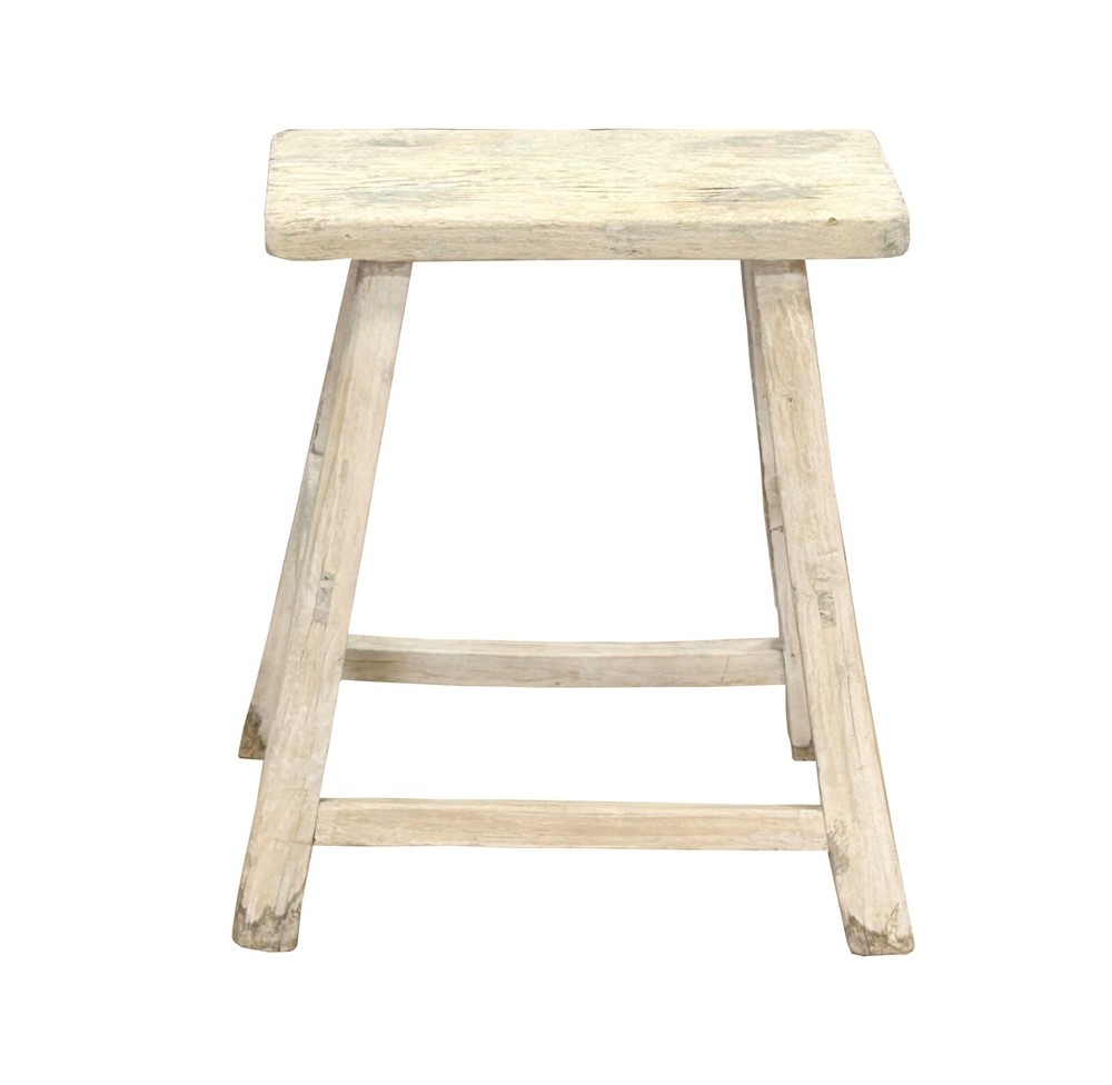 Rustic Raw Rough Wood Grain Rectangle Slim Stool Bench Side Table ws4629