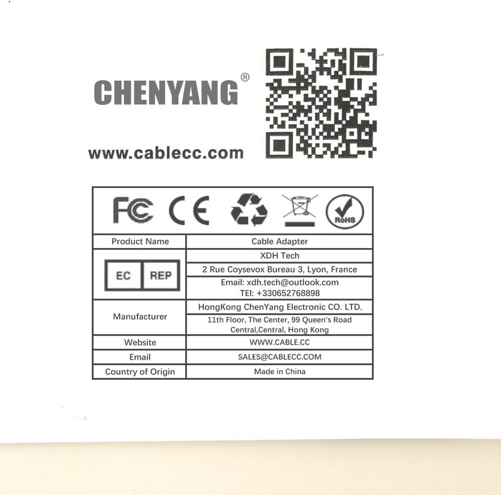 chenyang Mini USB Cable 2.0 Male to 5 Pin 0.5M, Left Angled