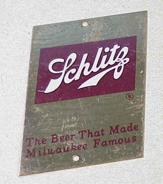 Schlitz Nameplate for Beer Can Opener