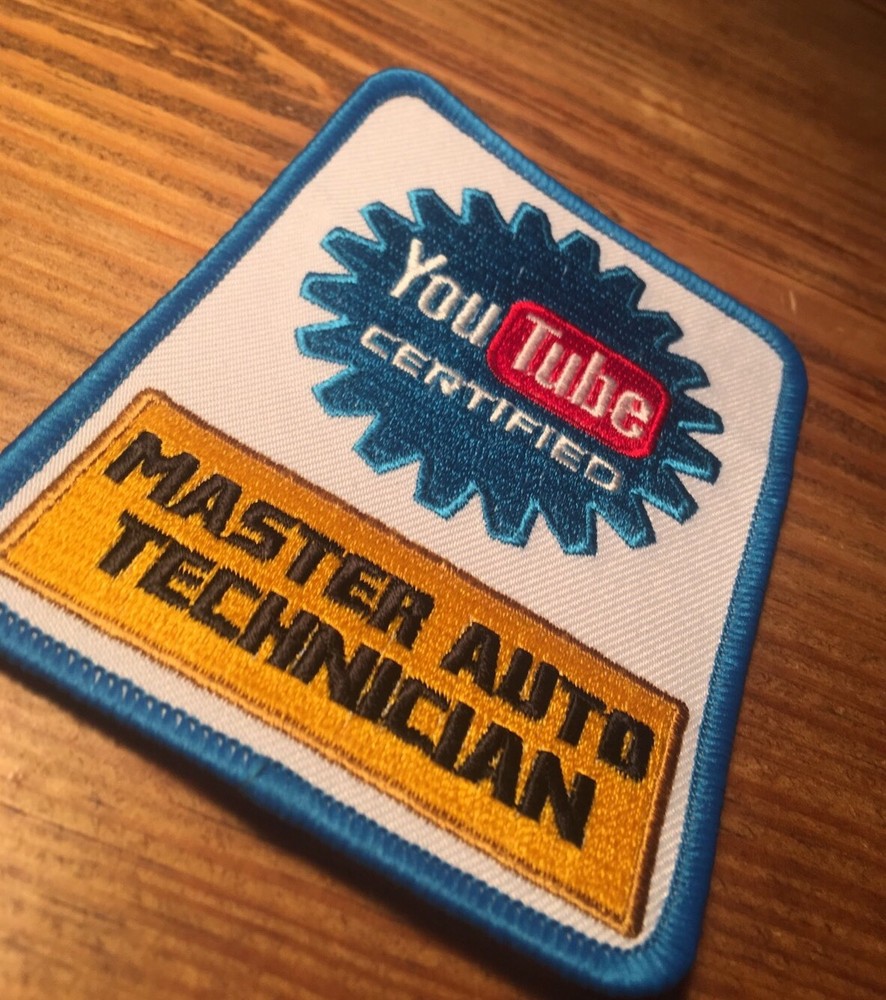 YouTube Certified Mechanic Patch - Master Auto Technician - BUY 3, GET 1 FREE!