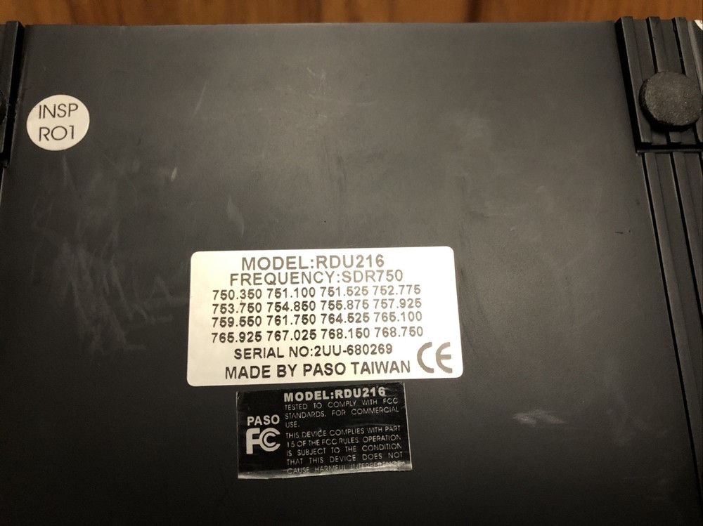 PASO WIRELESS PRO UHF MICROPHONE SYSTEM RDU 216 Mic audio lot Sys