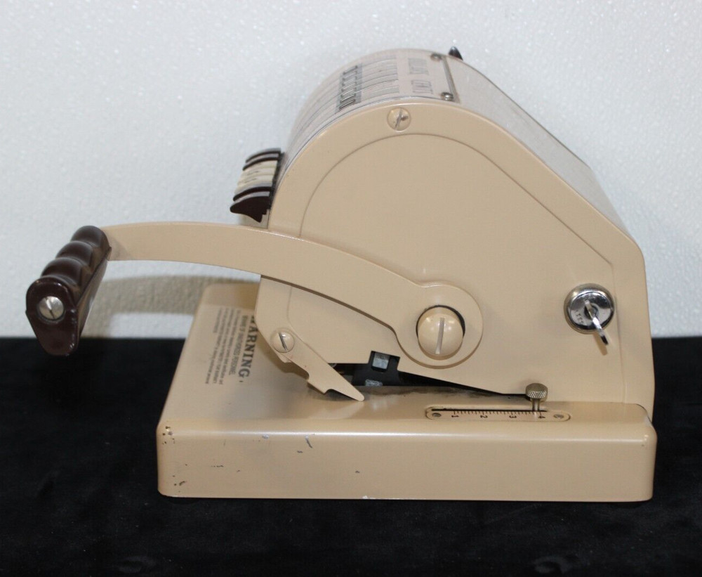 Vintage Paymaster X-550 Check Writer w/ Key