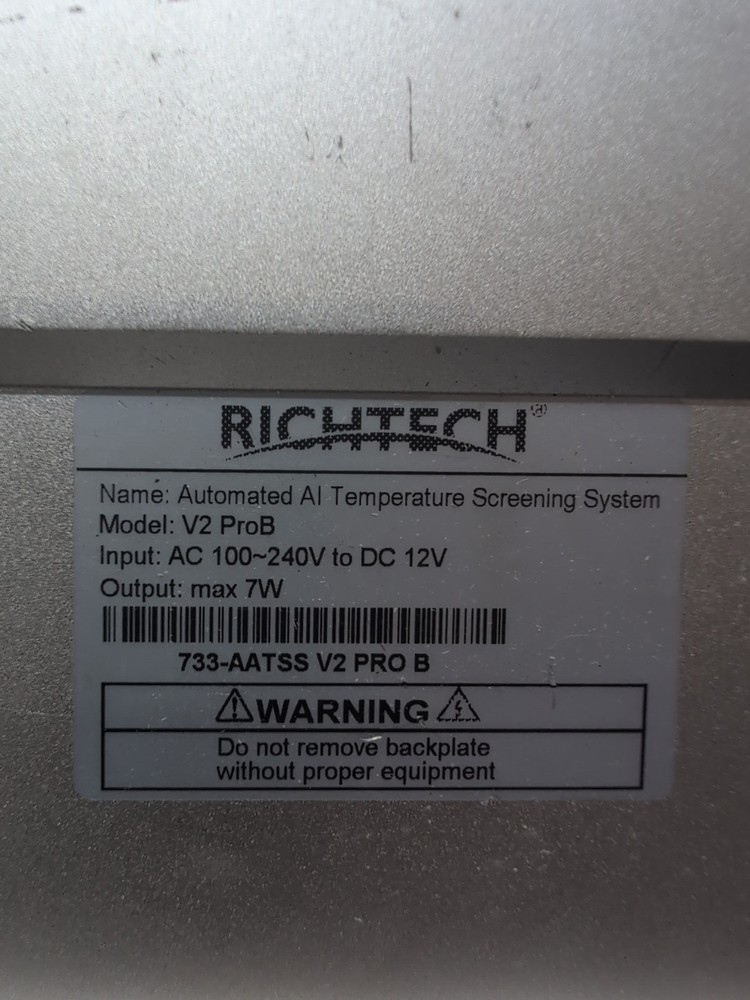 Richtech V2 Pro B Temperature Screening Unit Display