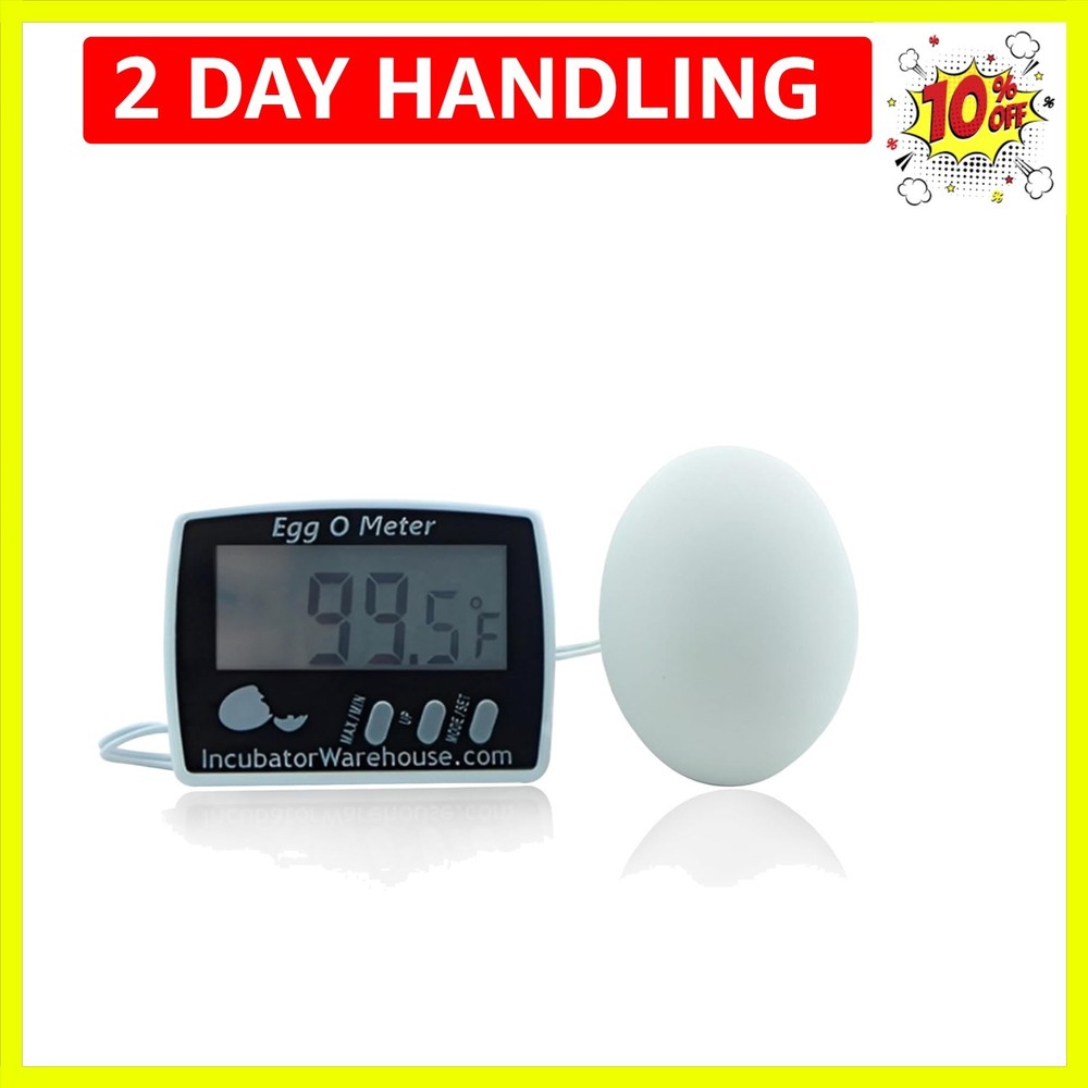 Egg-O-Meter - Large Digital Display Egg Thermometer with Min/Max Memory - Rea...