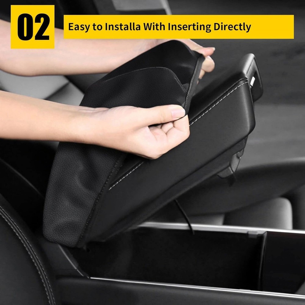 Replacement Center Console Cover for Ford Explorer 2011-2019 Armrest Leather