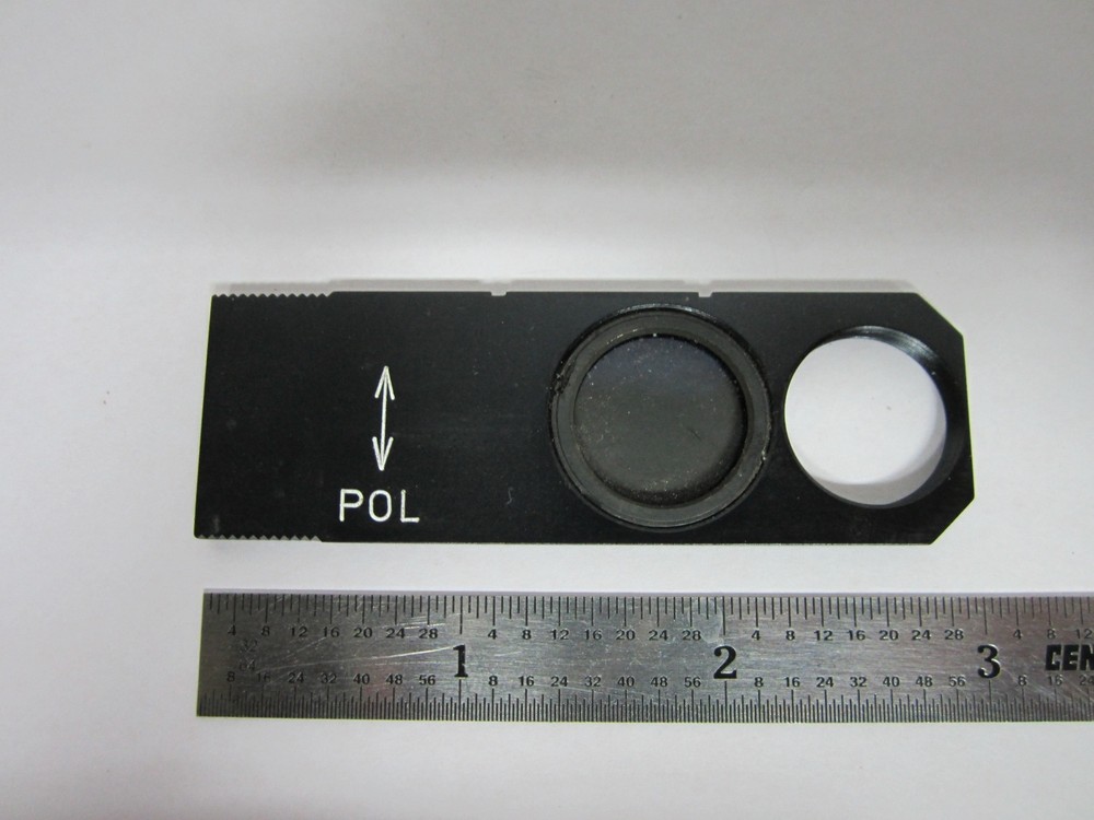 MICROSCOPE PART POLARIZER SLIDE GERMANY POL OPTICS BIN#B1-R-13