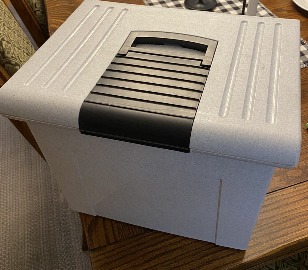 Granite look letter size storage case