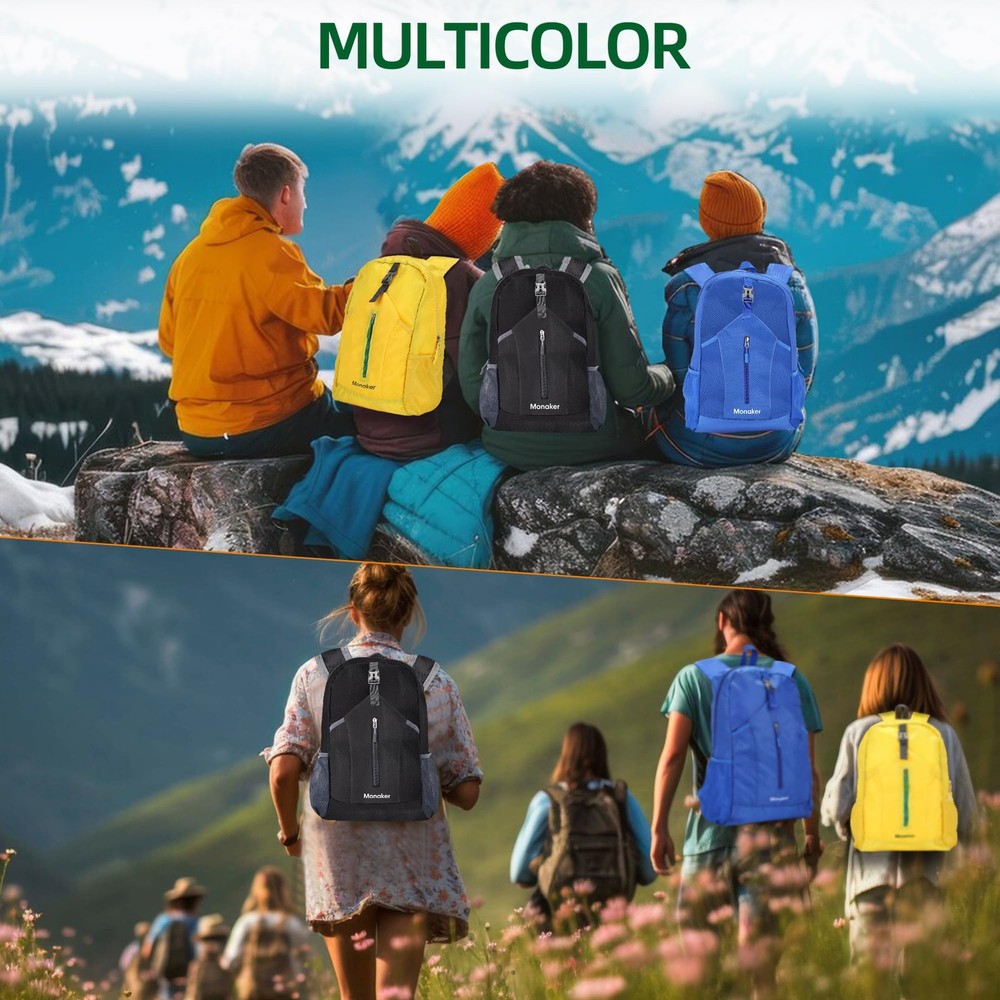 Ultralight 20L Foldable Backpack, Multi-Pocket Design, Compact to Palm-Sized,...