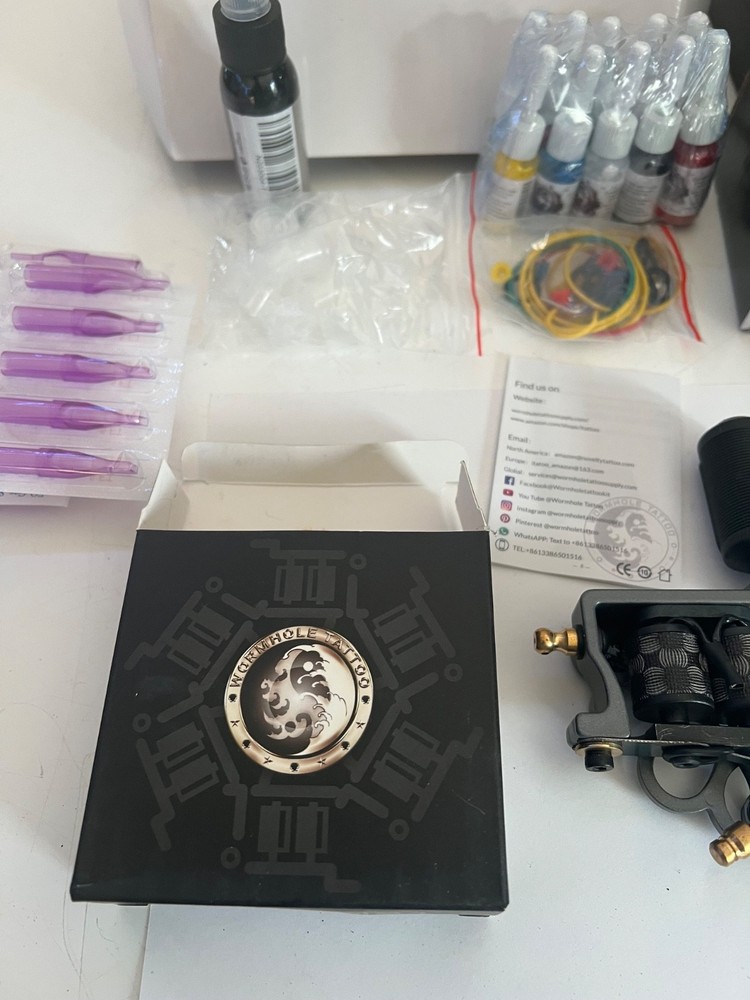 NEW OPEN BOX WORMHOLE TATTOO KIT