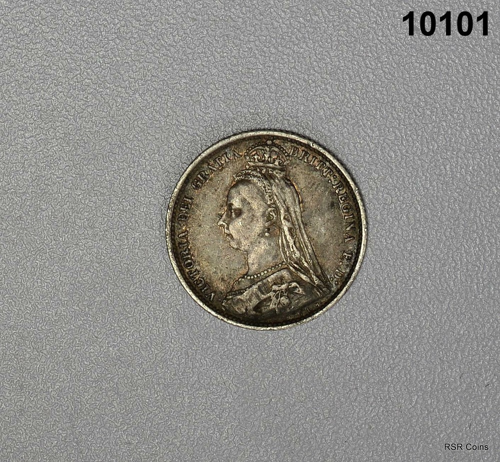 1889 GREAT BRITAIN 6 PENCE AU! #10101