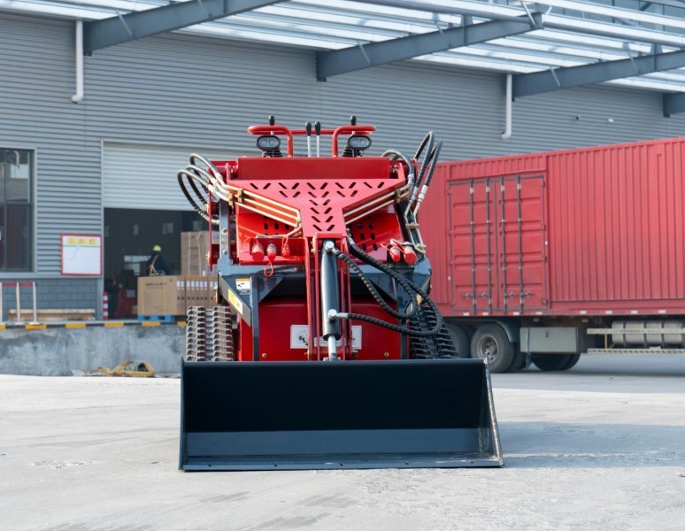 2645lbs 23HP Mini Skid Steer Loader with 20cm Auger Attachment Post Hole Drill