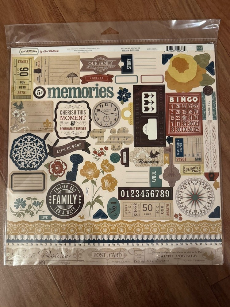 Echo Park Paper Co, "Reflections" by Lori Whitlock, Scrapbook Collection Kit, NE
