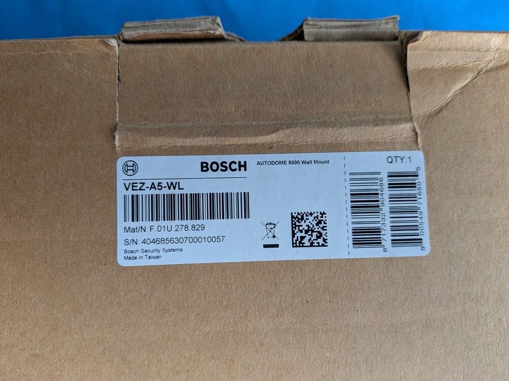 Bosch Security Systems Autodome 5000 Wall Mount, VEZ-A5-WL, New Open Box.