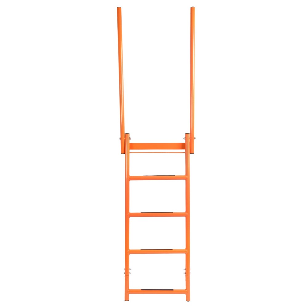 Orange 5 Step Utility Access Ladder Designed For Trailers With 48" Deck Rails