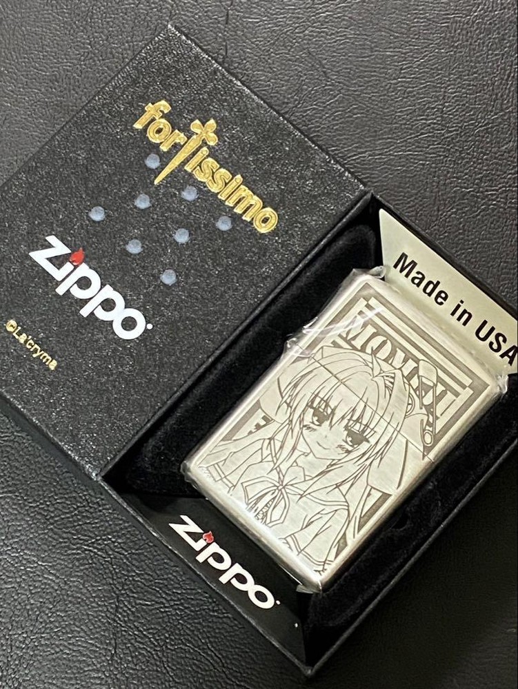 Zippo Fortissimo Momiji Etching Silver Double Sided Processing Lighter Regular