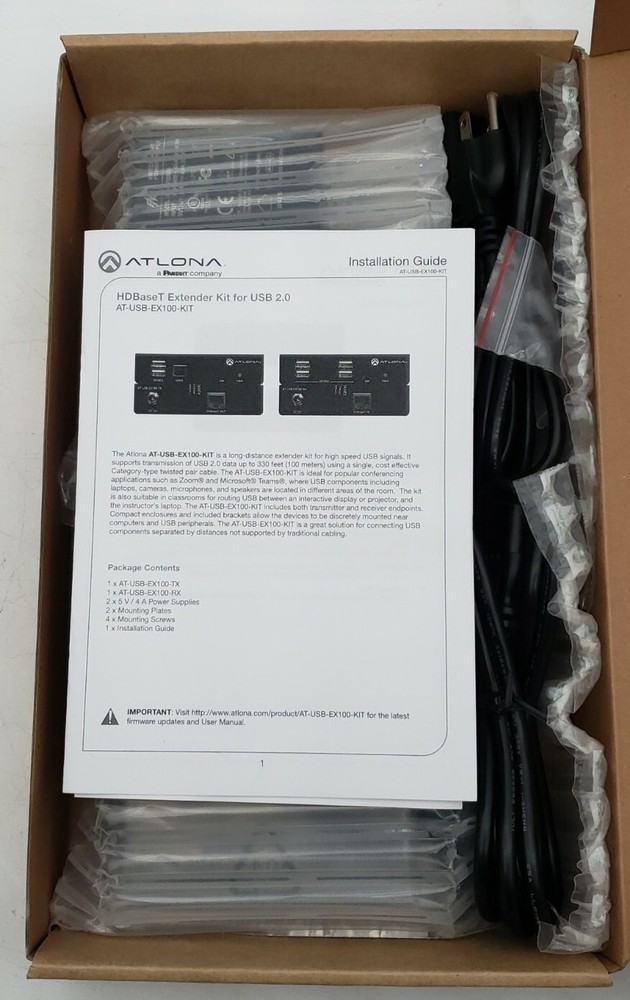 Atlona AT-USB-EX100-KIT - USB extender - USB 2.0, HDBaseT