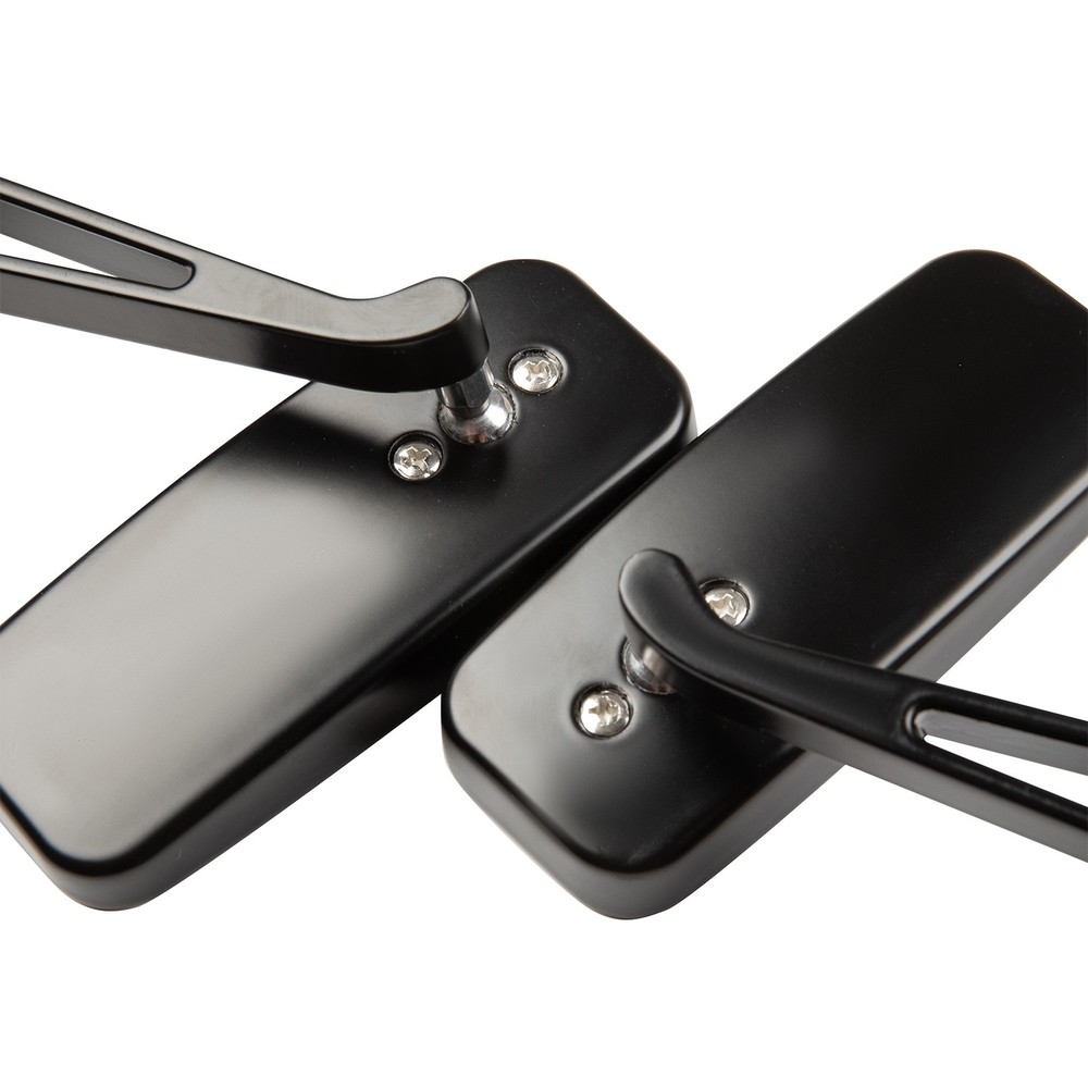 Black US Rectangular Motorcycle Rear View Side Mirrors For Harley Davidson V-Rod