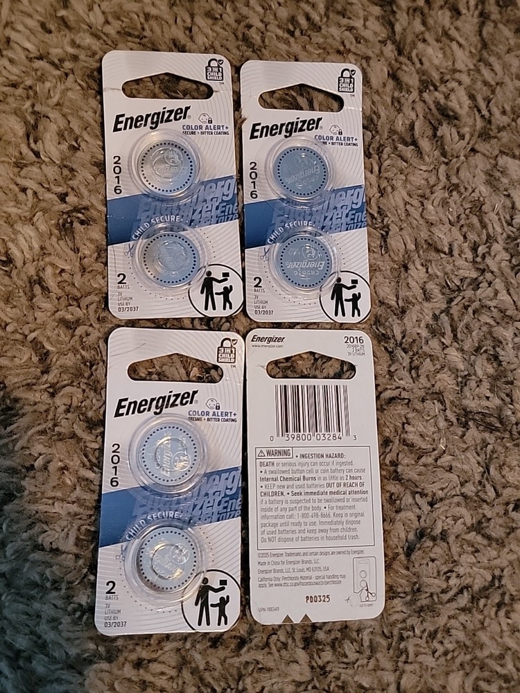 Energizer 2016 3V Lithium Button Cell Battery 2016 8 Ct