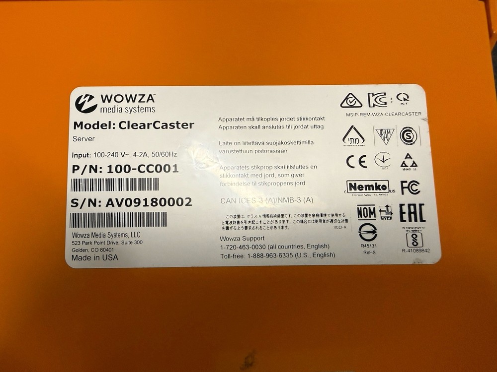 WOWZA ClearCaster 6G-SDI & HDMI Encoder Tested