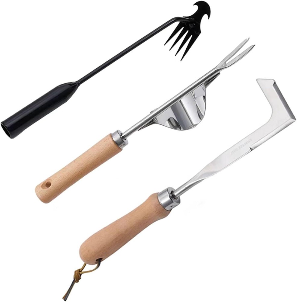 3-Piece Weed Puller Kit, Hand Weeder, Paving Blocks, Crack Weeder