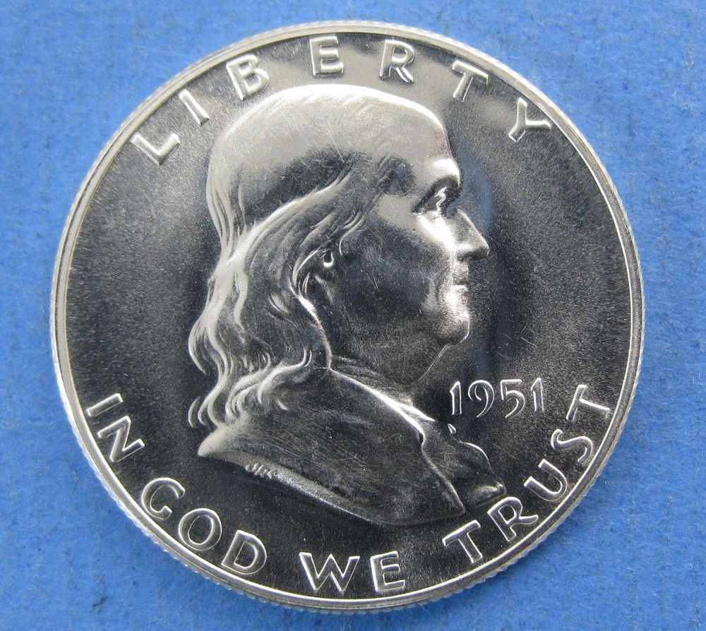 1951 Proof Franklin Half Dollar DDR-002