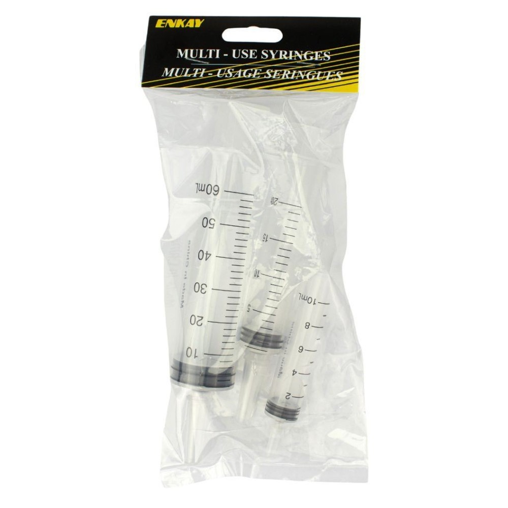 Enkay - 3pc Syringe Assortment, Poly Bag