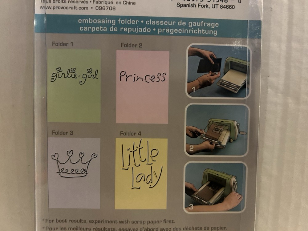 Provo Craft Cuttlebug Princess (4 Embossing Folders)
