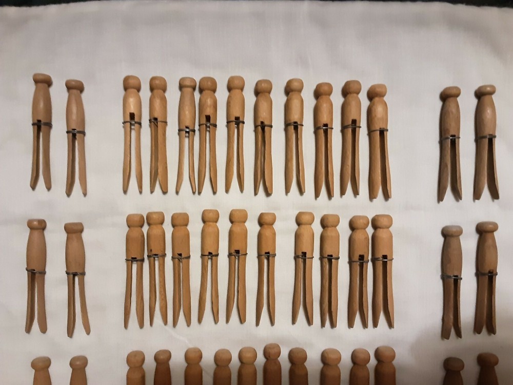 Vintage Wooden Clothes Pins