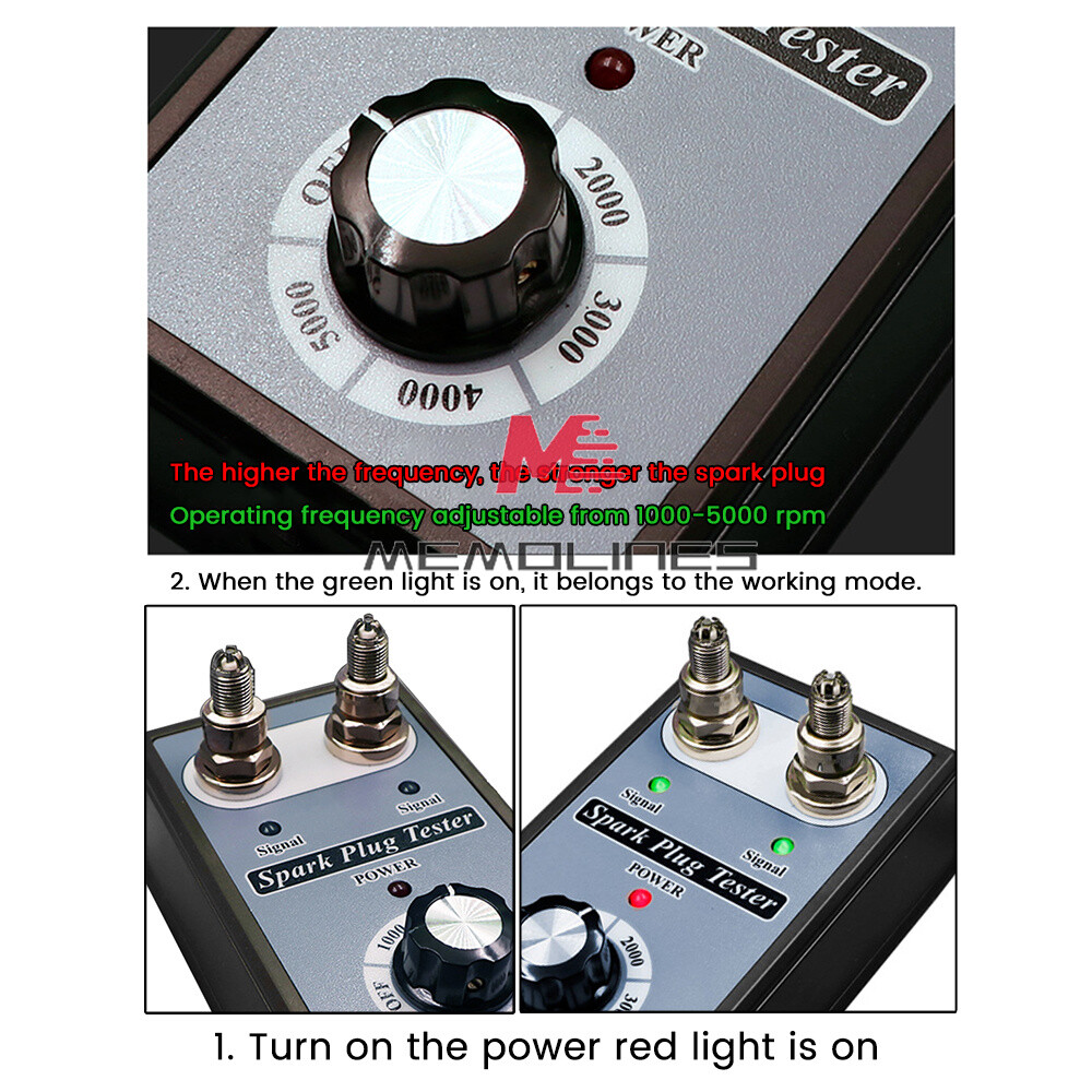 Dual Hole 12V Car Spark Plug Tester Ignition Plug Analyzer Diagnostic Detector
