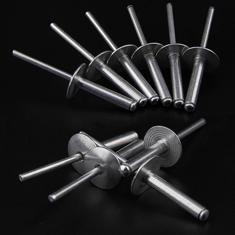 ISPINNER 50pcs Large Flange Aluminum Blind Rivets, Pop Rivets