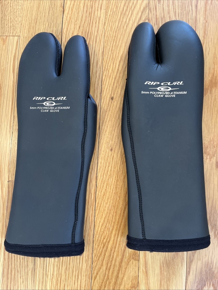 Rip Curl 3 Finger 5mm Diving Gloves Size Medium