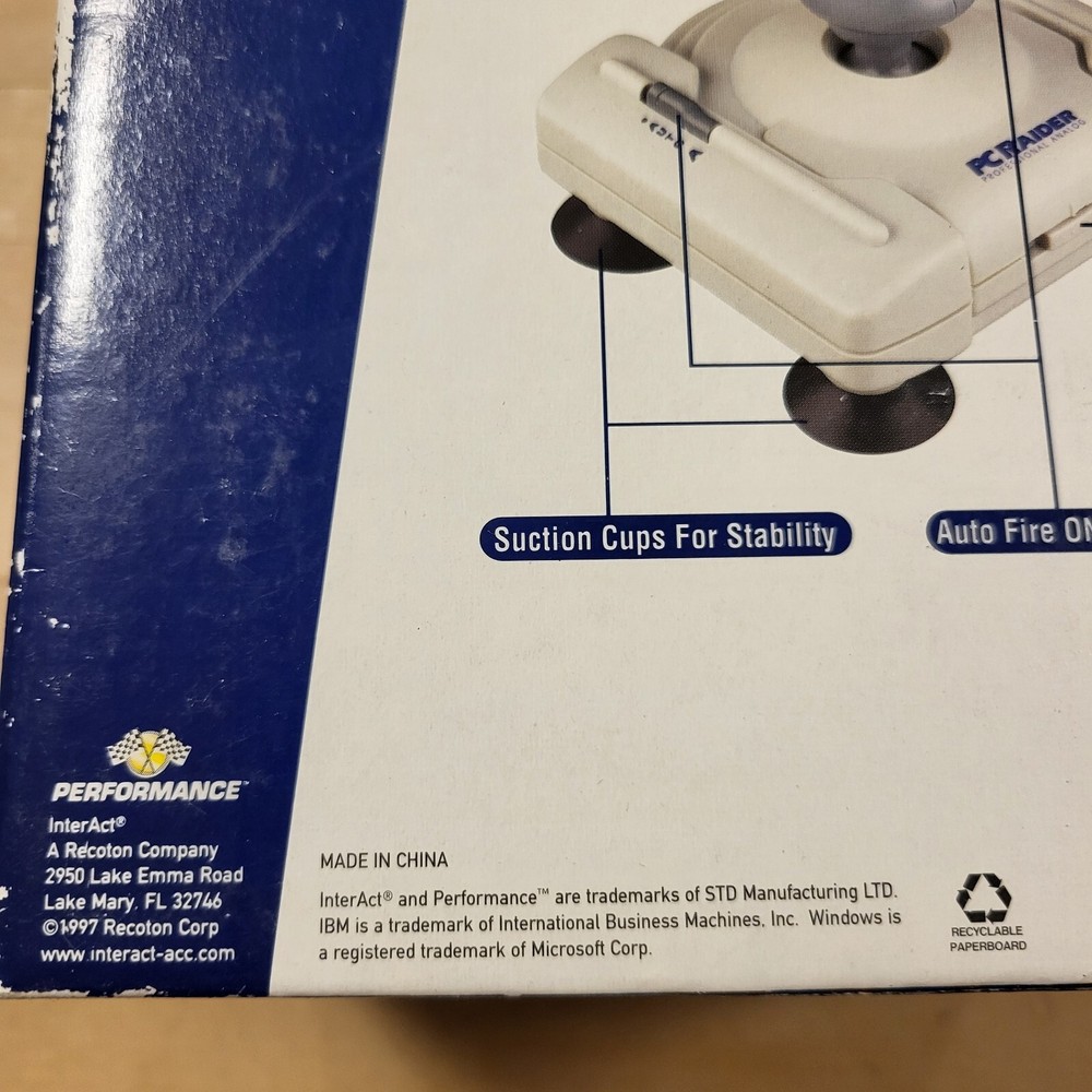 PC Raider Joystick Controller by Performance for DOS & Windows 95 Games NEW