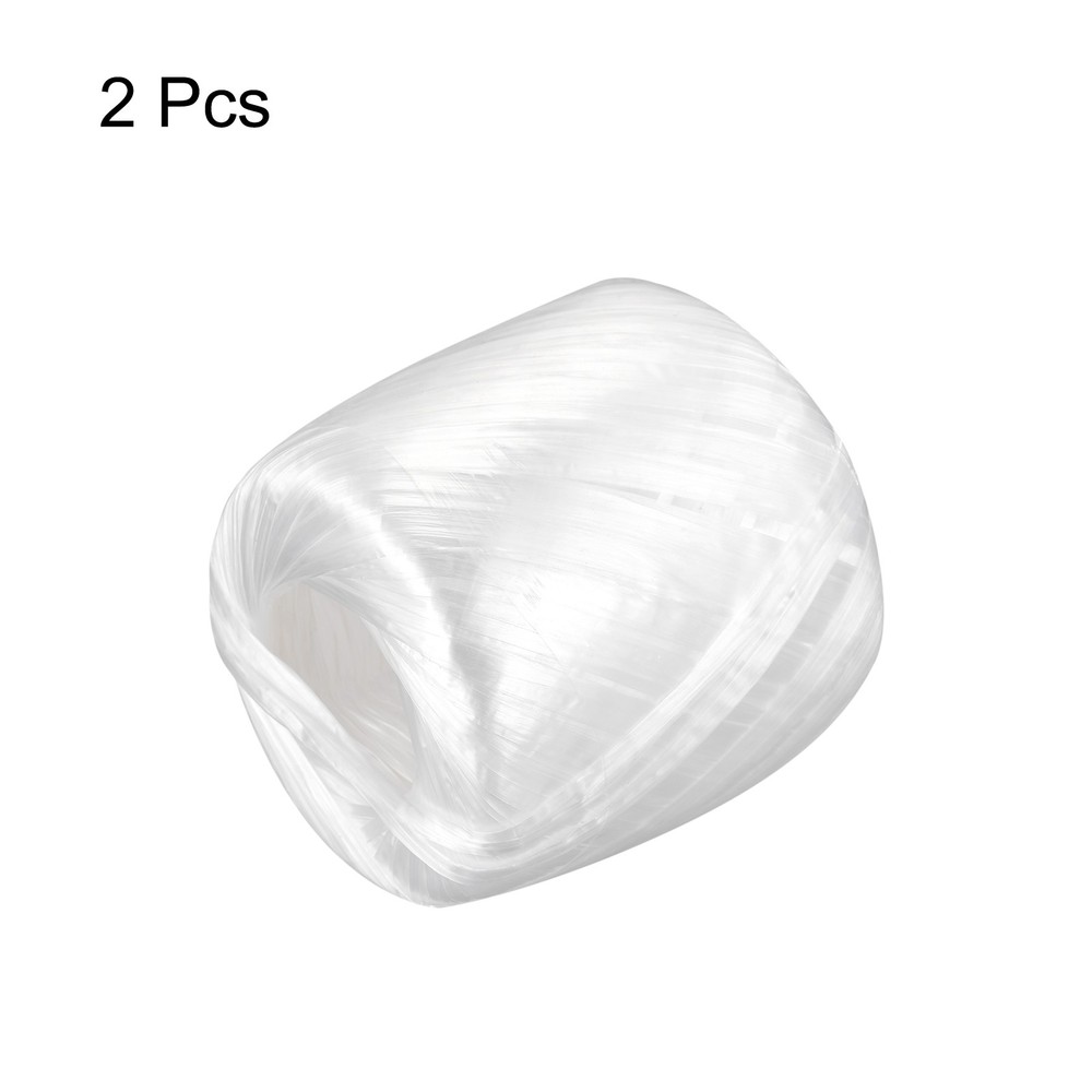 Polyester Nylon Plastic Rope Twine Bundled for Packing ,100m White 2Pcs