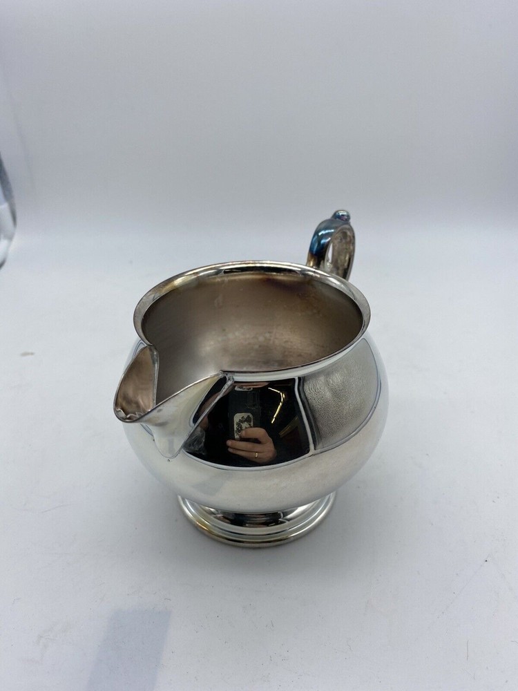 Leonard - Silver-plate - 4 Footed Creamer with Lid NEVER USED