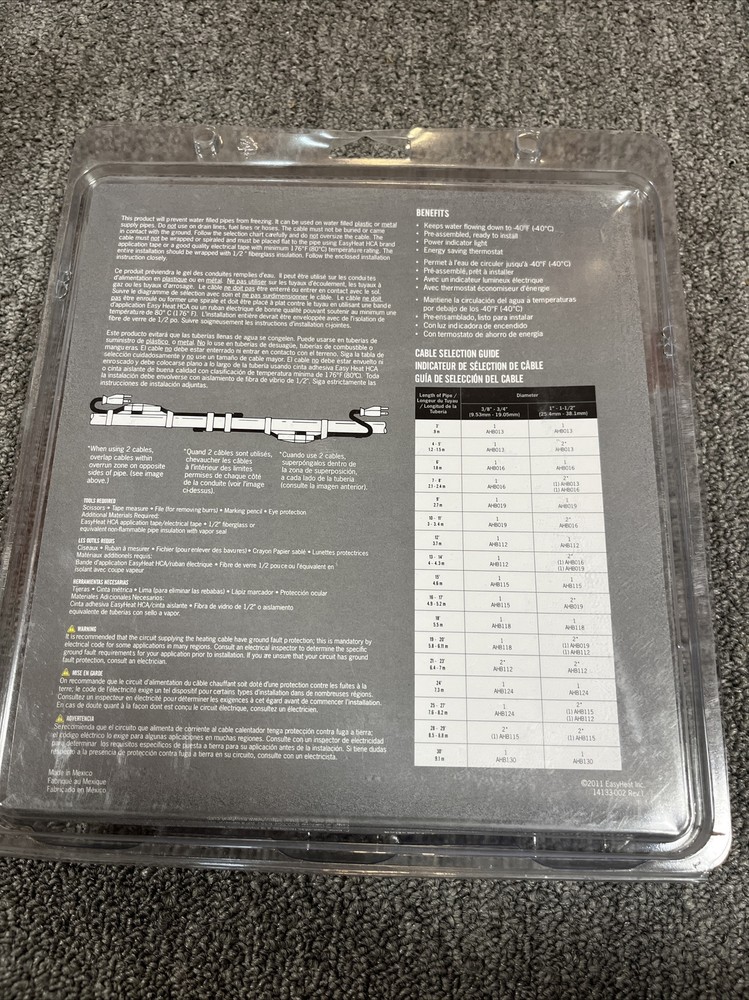 EasyHeat AHB124 24ft Pipe Heating Cable NEW