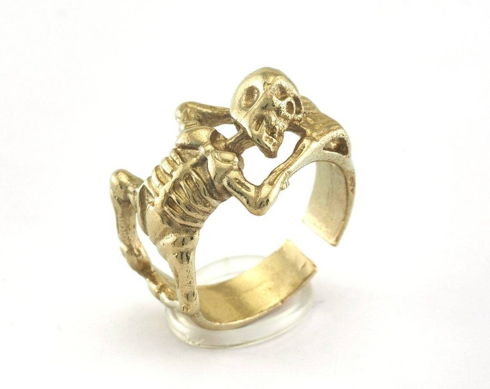 Ring Skeleton Raw Brass (20mm 10US inner size) 3078