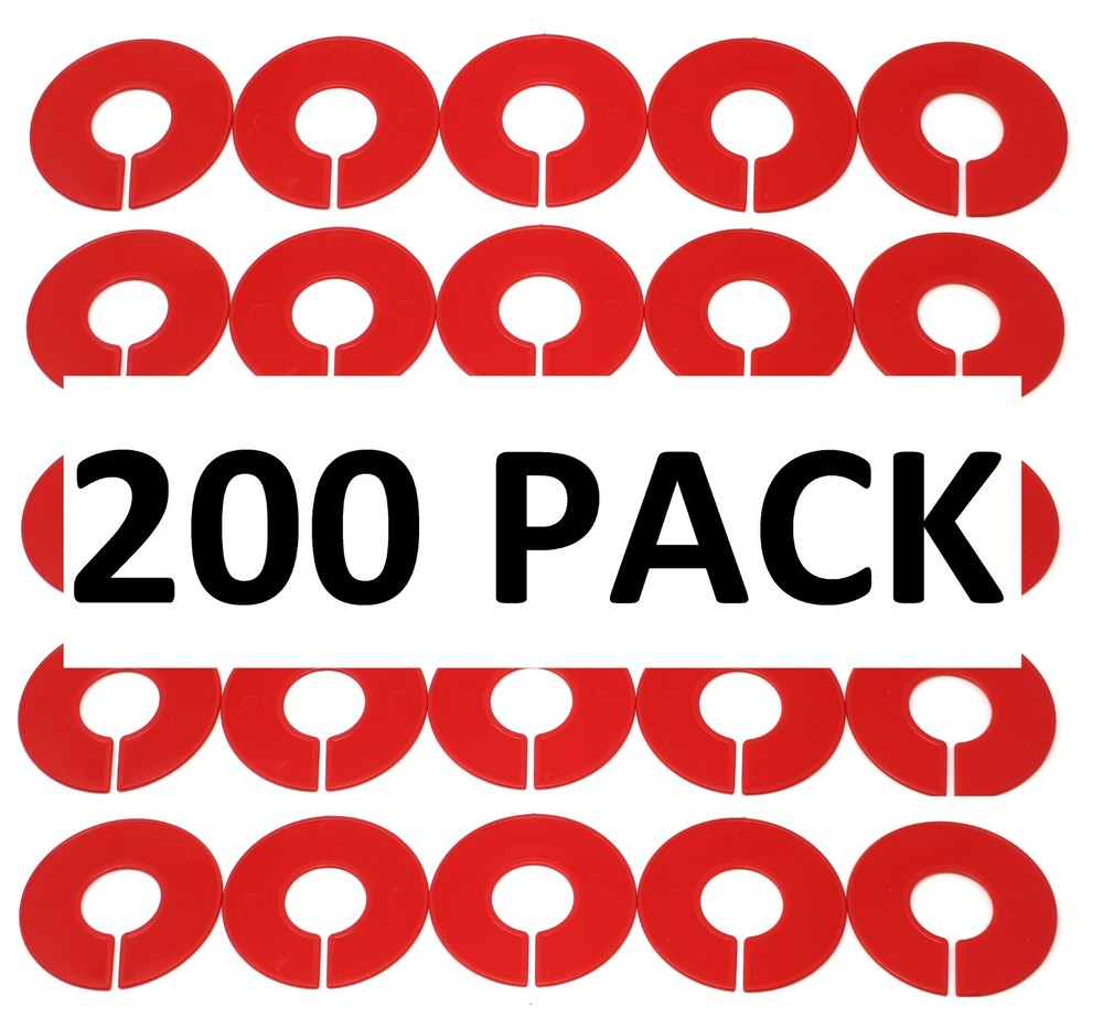 Red Round Plastic Blank Rack Size Dividers - Multi-pack