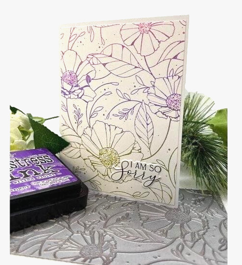 SPELLBINDERS BetterPress COSMOS BACKDROP Letterpress Plate +5pc LAYERED STENCILS