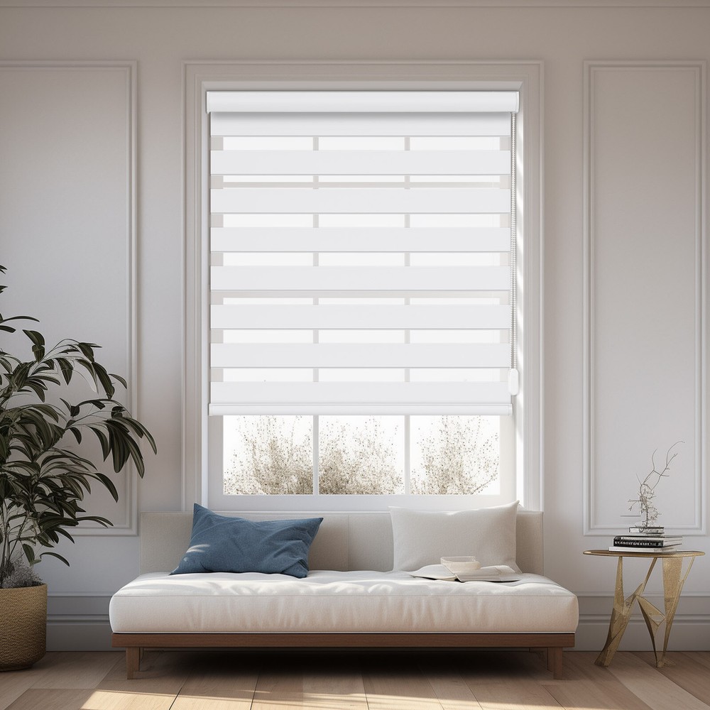 Changshade Custom CUT 85% Blackout Zebra Roller Shade  Window Blinds