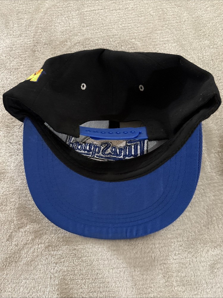 Space Jam Tune Squad Flat Brim Hat Black & Blue Snapback Cap